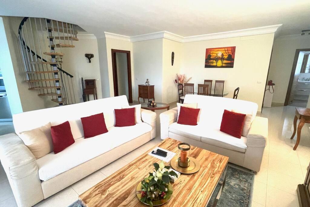 פאלם-מאר Luxurioese Duplex Ferienwohnung In Sehr Ruhiger Wohnanlage Mit Meerblick מראה חיצוני תמונה